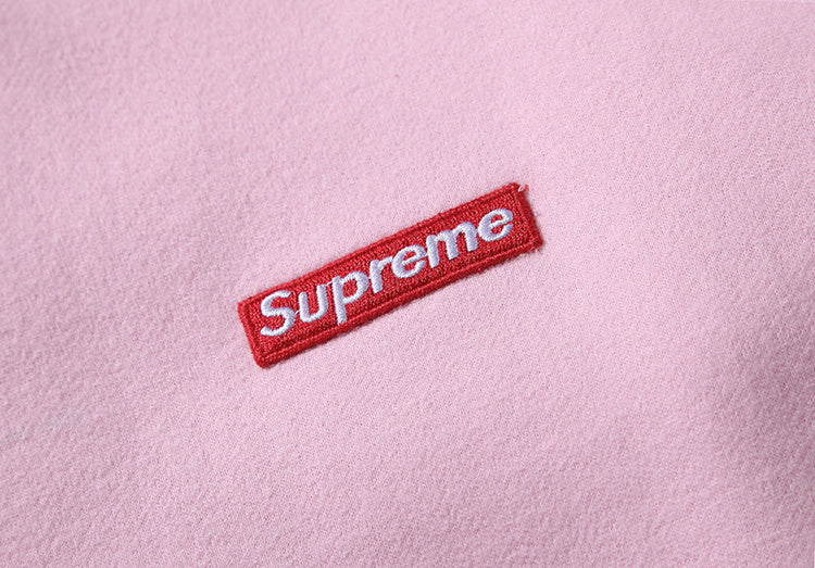 Supreme (シュプリーム) 15FW スモールボックスピキュークルーネック スウェットシャツ(Small Box Pique Crewneck Sweatshirt) ピンク