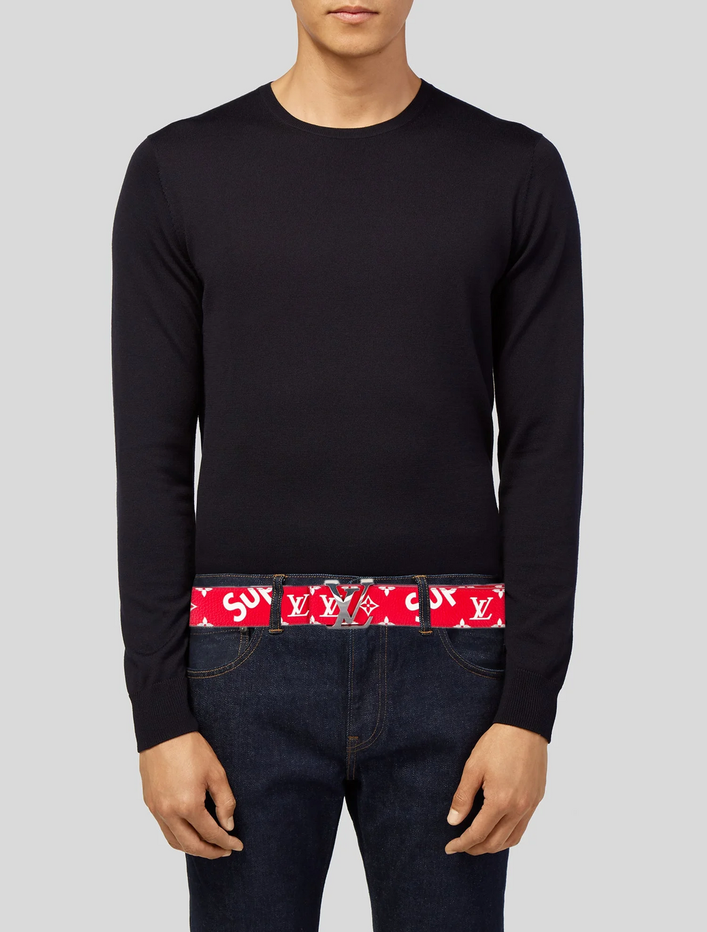 LOUIS VUITTON X SUPREME 2017 LV Monogram Belt