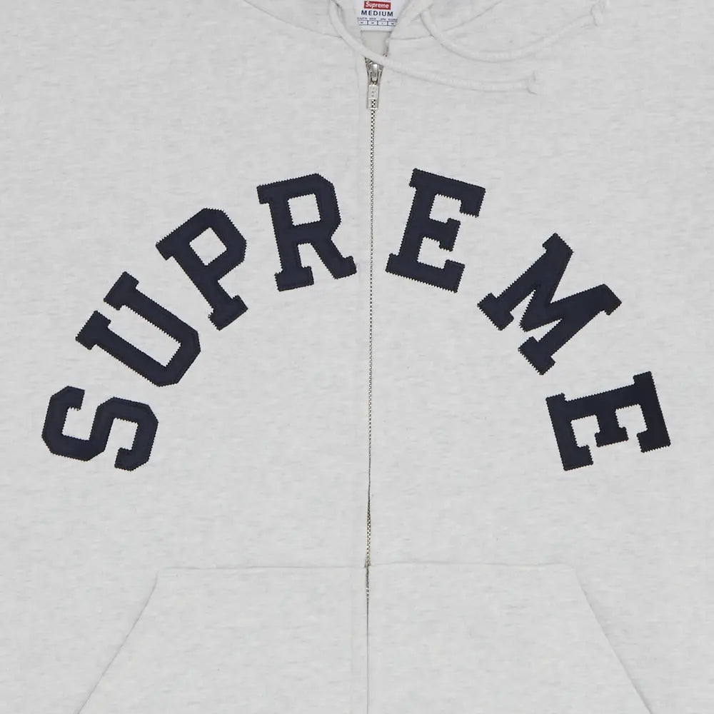 Supreme x Champion Zip Up Hooded Sweatshirt 'Ash Grey'