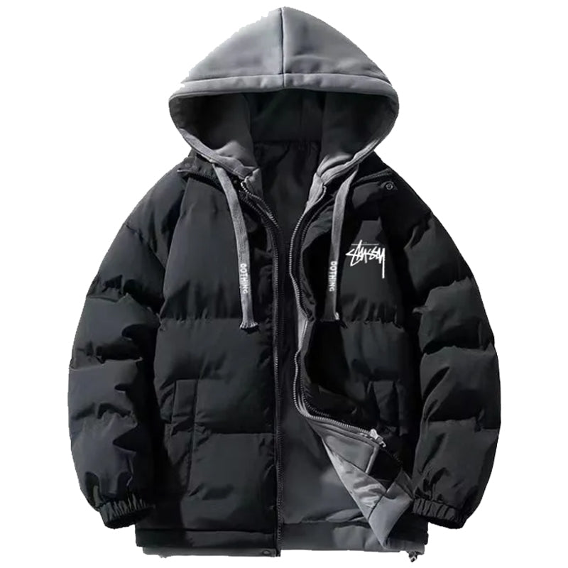 STUSSY オールインワン フーディ ダウンジャケット ～防風・防水・防寒（ユニセックス）