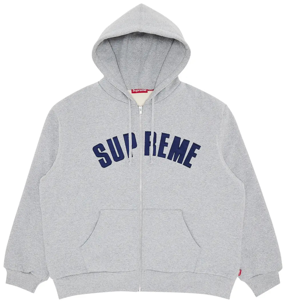 Supreme Arc Thermal Zip Up Hooded Sweatshirt 'Heather Grey'