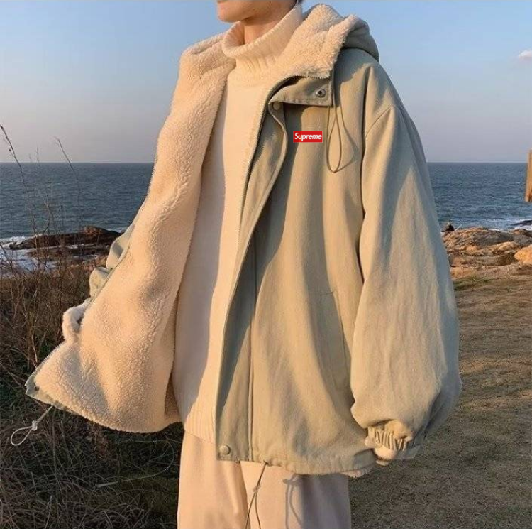 【数量限定】SUPREME 2024冬新作 イミテーションシェルパジャケット＆コットンコート【グリーン】