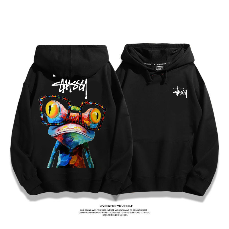 STUSSY fashionable lizard hoodie