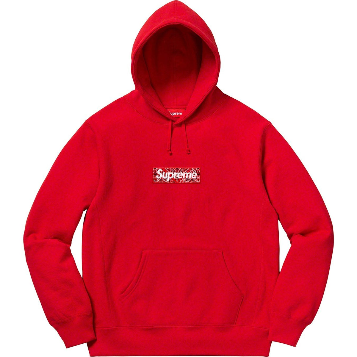 Supreme 19FW Bandana Box Logo Hooded Sweatshirt