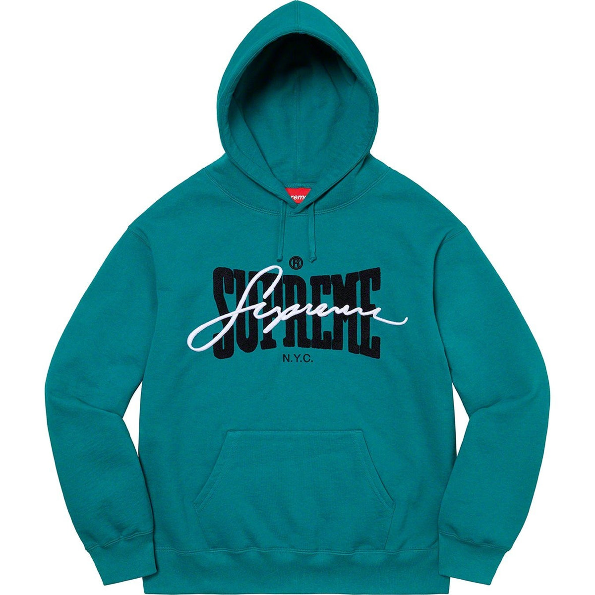 Supreme 22FW Embroidered Chenille Hooded Sweatshirt
