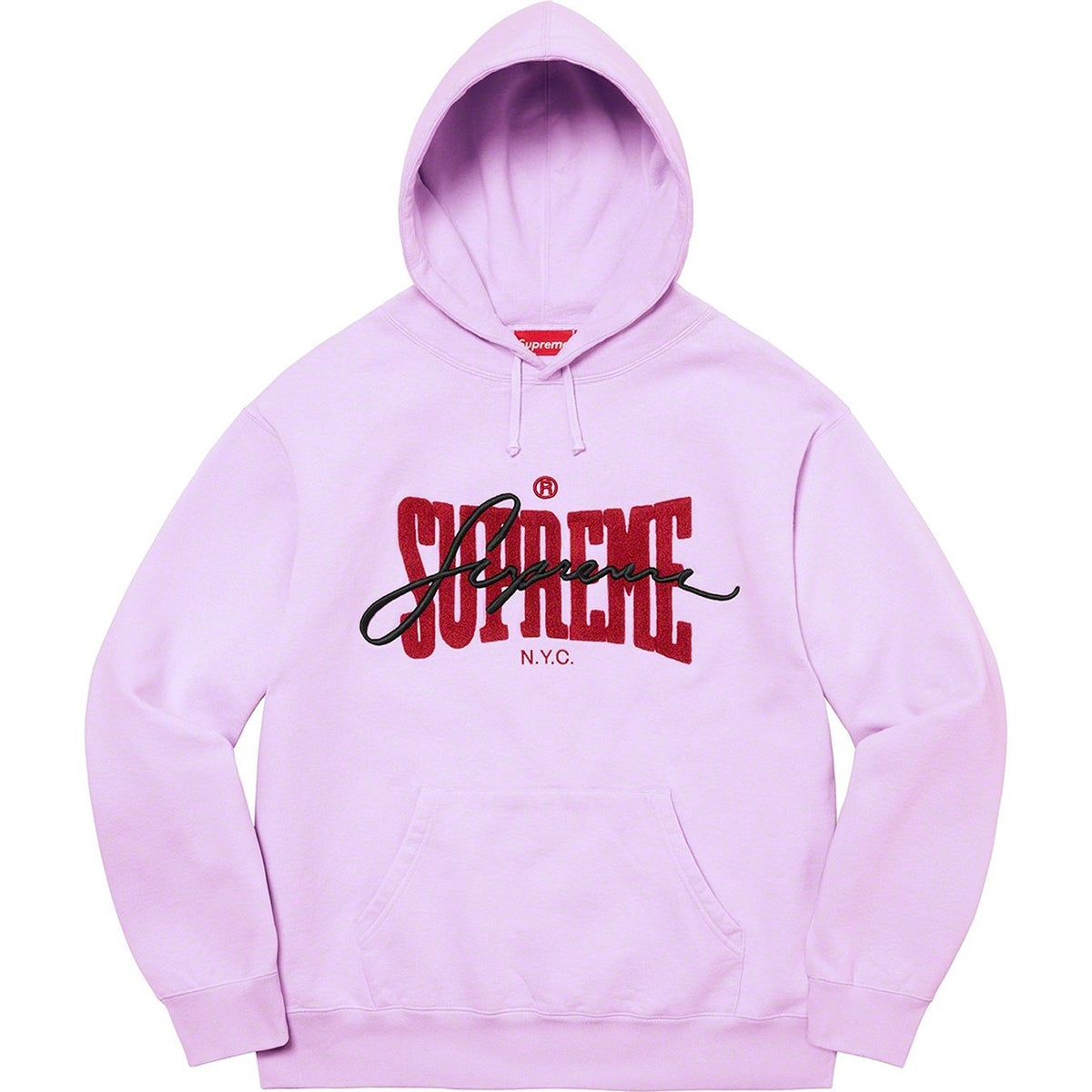 Supreme 22FW Embroidered Chenille Hooded Sweatshirt