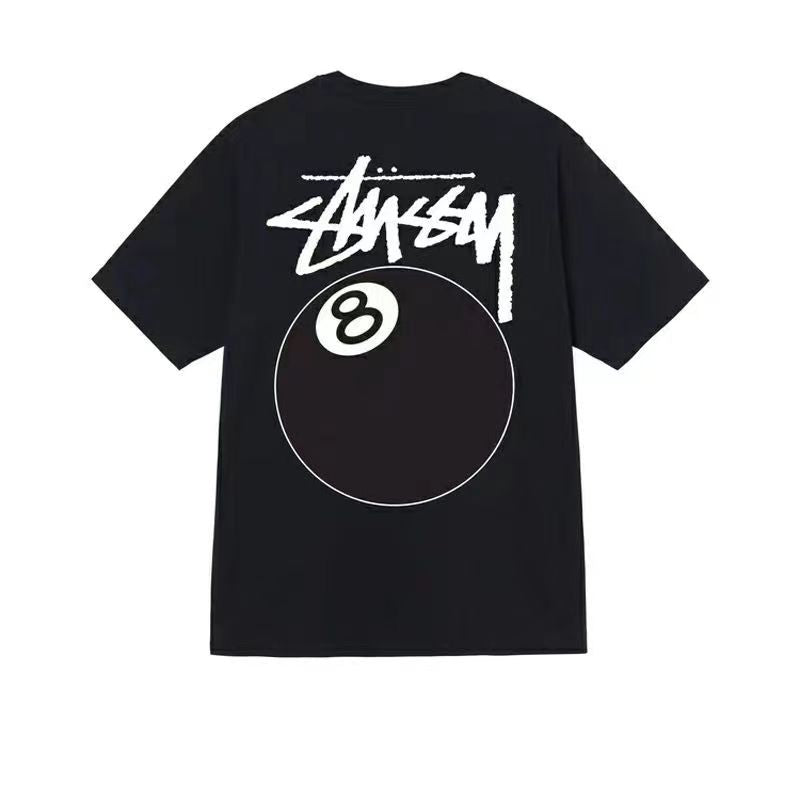 STUSSY Classic Black No. 8 Billiard Ball Series T-Shirt