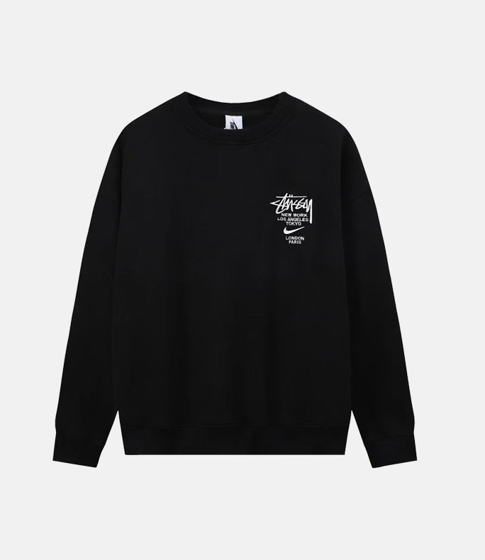 STUSSY X NIKE co-branded round neck long sleeve