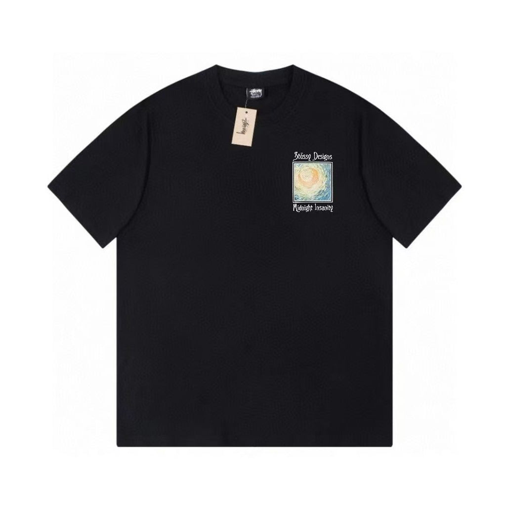 STUSSY Oil painting print T-shirt