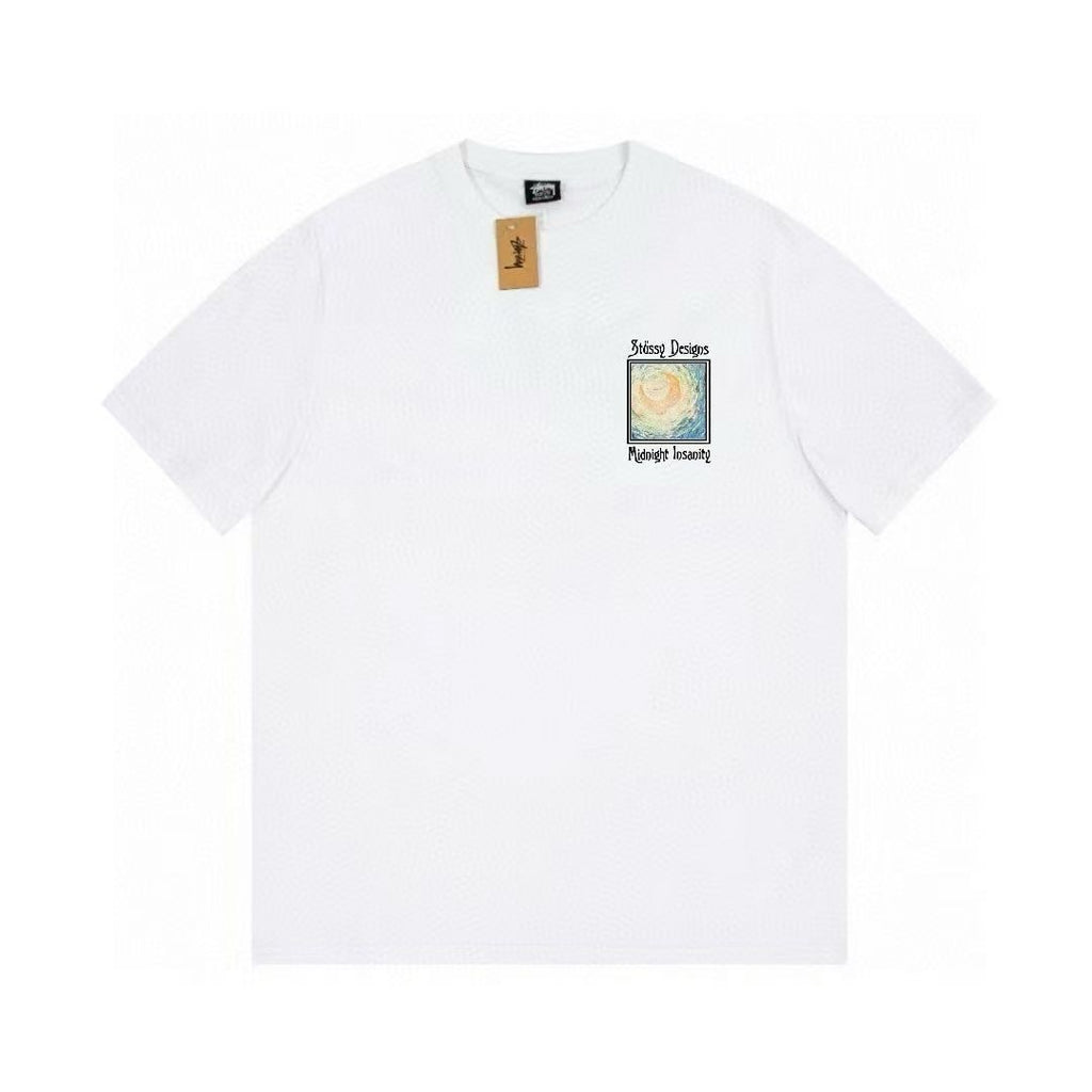 STUSSY Oil painting print T-shirt
