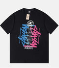 STUSSY  DOUBLE LOGO T-SHIRT