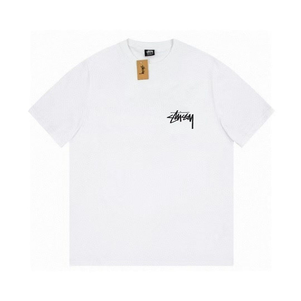 STUSSY  Creative fish print T-shirt