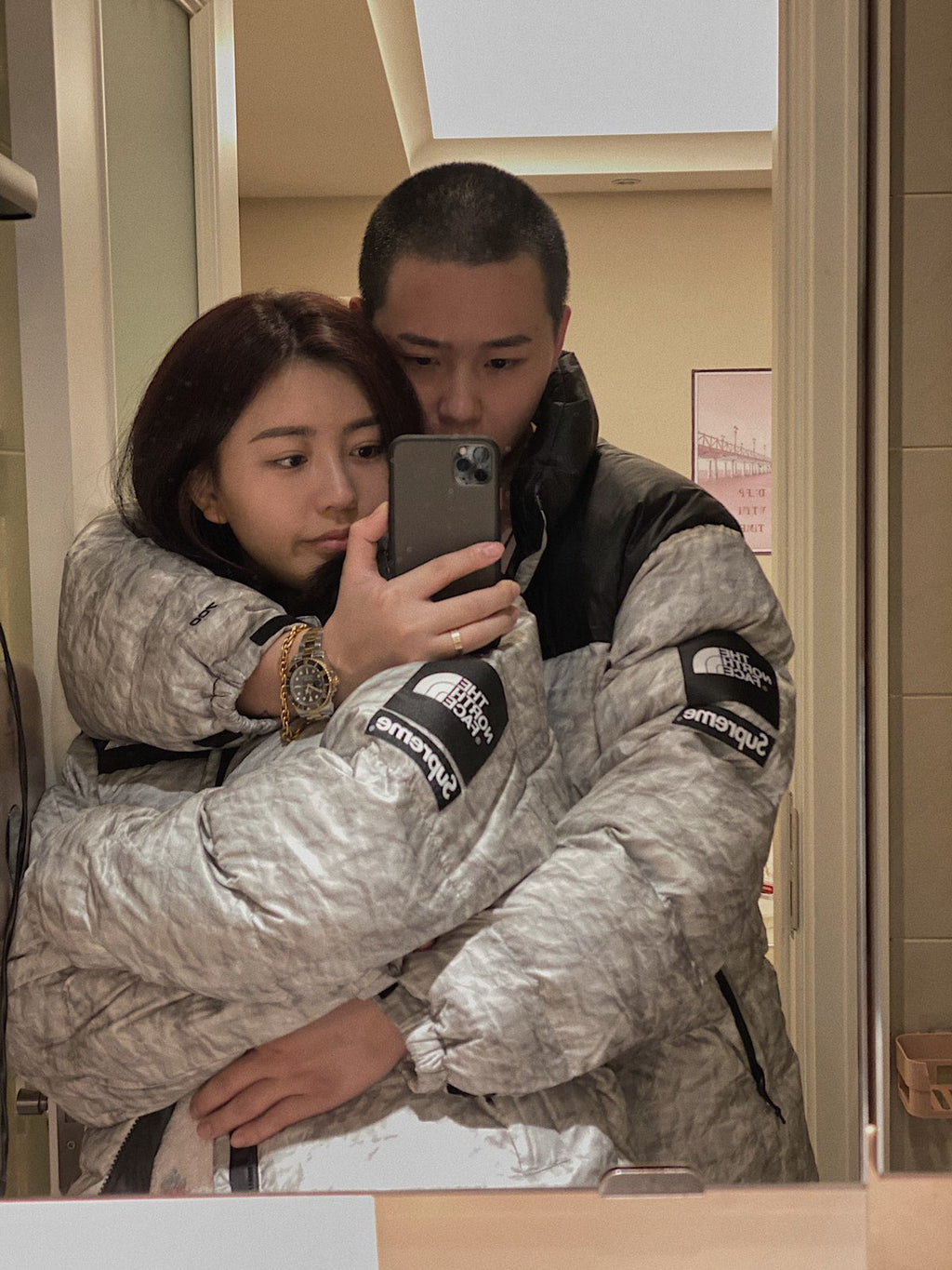 Supreme®/The North Face® Paper Print Nuptse Jacket