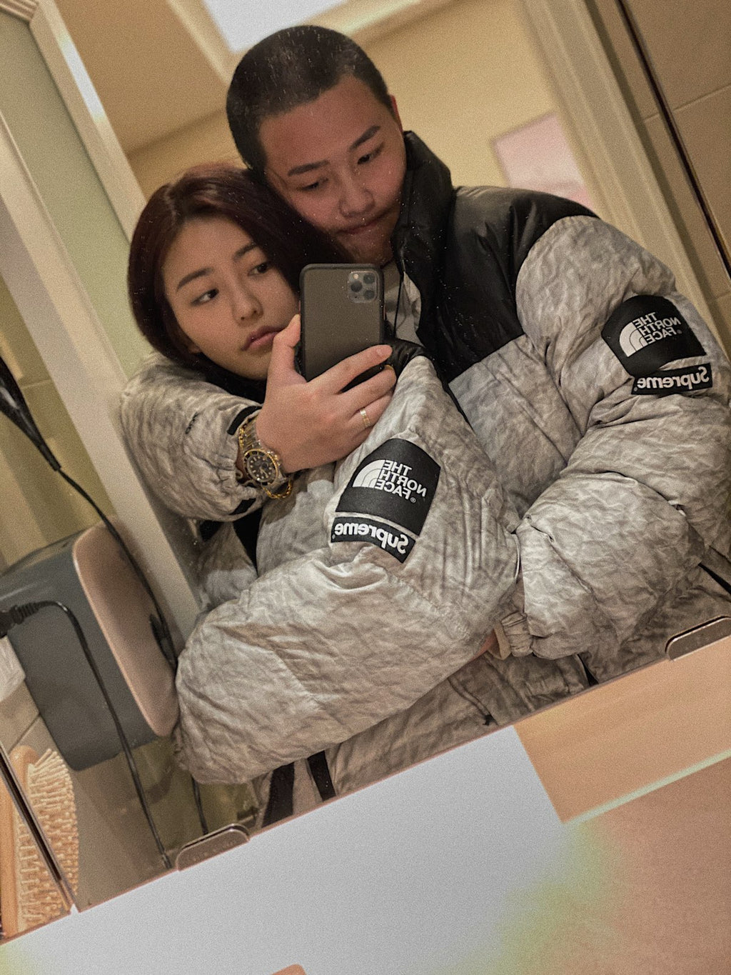 Supreme®/The North Face® Paper Print Nuptse Jacket