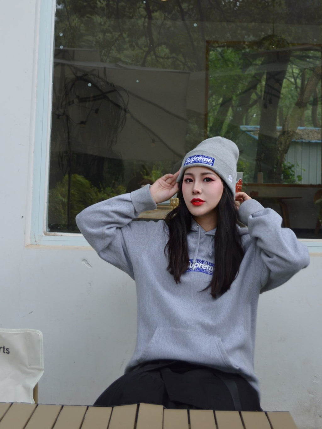 Supreme 19FW Bandana Box Logo Hooded Sweatshirt