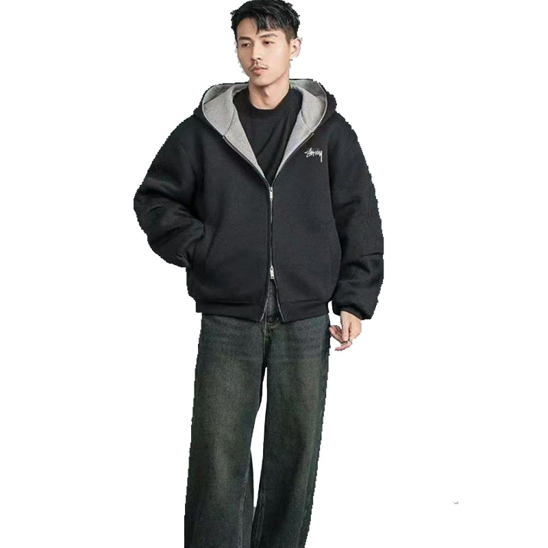 STUSSY Casual Trendy Fashion Zipper Hoodie（ユニセックス）