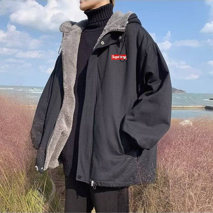 【数量限定】SUPREME 2024冬新作 イミテーションシェルパジャケット＆コットンコート【ブラック】