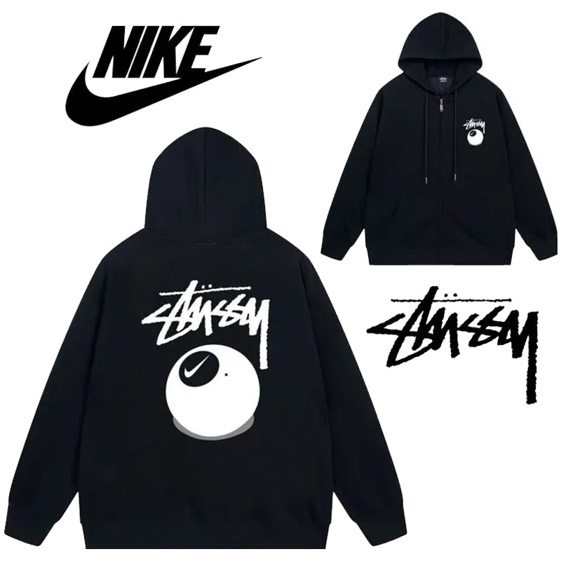 STUSSY X NIKE Co-branded casual zip-up hoodie（ユニセックス）