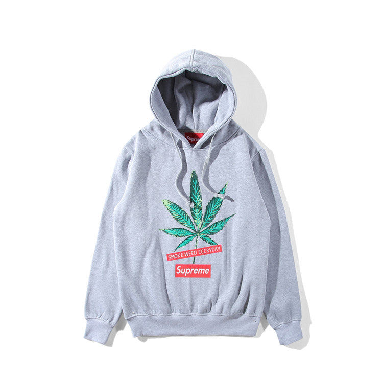 Supreme (シュプリーム) Logo Leaf フーデッド パーカー グレー
