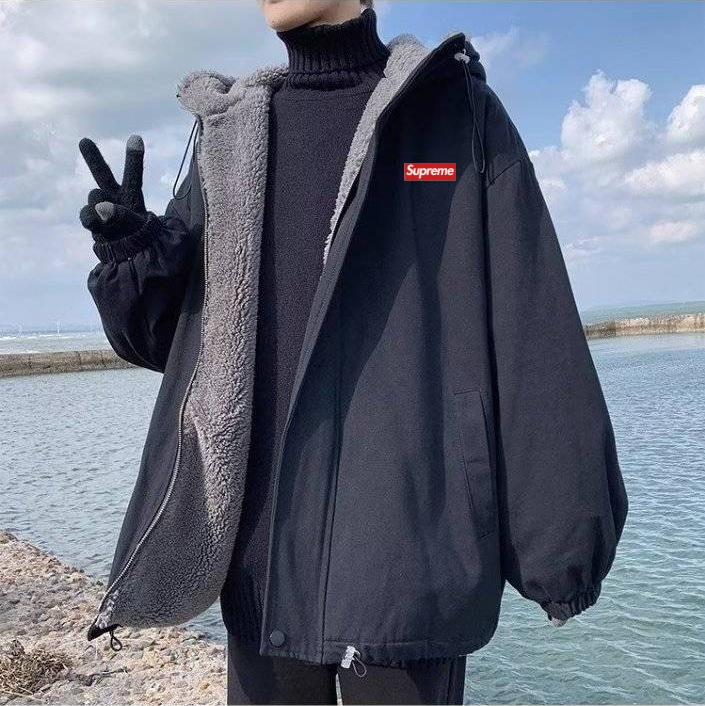 【数量限定】SUPREME 2024冬新作 イミテーションシェルパジャケット＆コットンコート【ブラック】