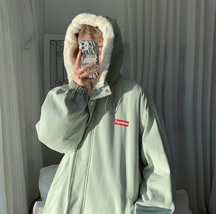 【数量限定】SUPREME 2024冬新作 イミテーションシェルパジャケット＆コットンコート【グリーン】