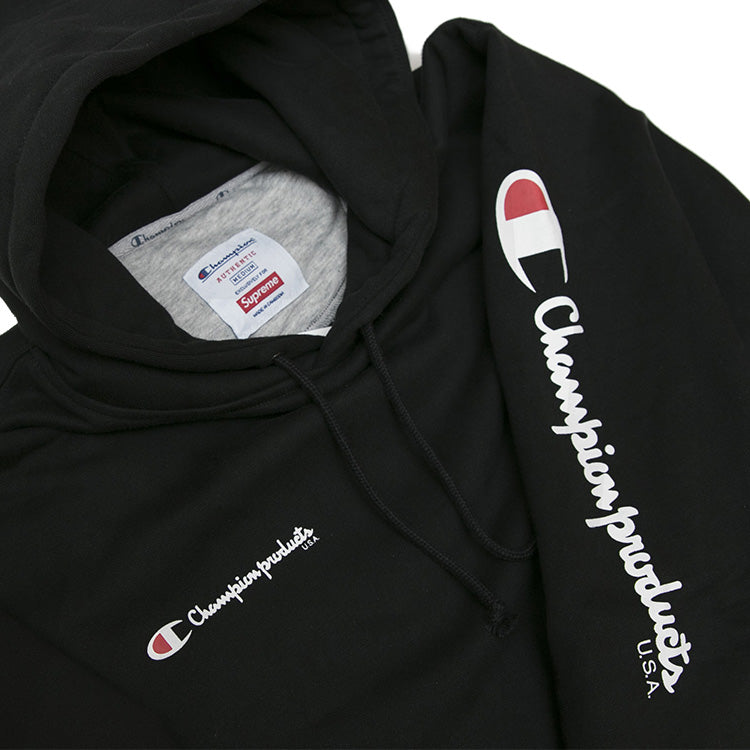 Supreme (シュプリーム) 16AW チャンピオンフード付きスエットシャツ ブラック