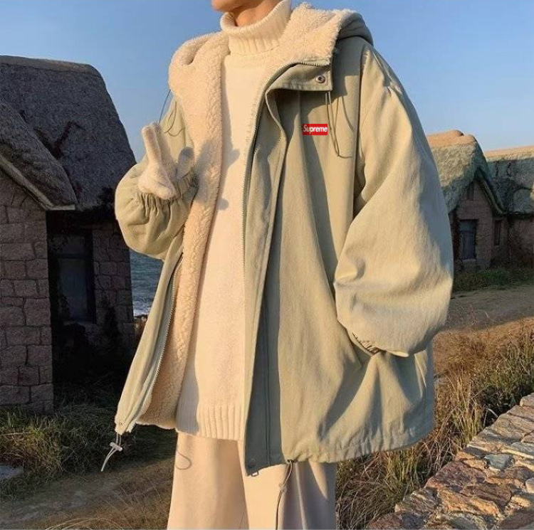 【数量限定】SUPREME 2024冬新作 イミテーションシェルパジャケット＆コットンコート【グリーン】