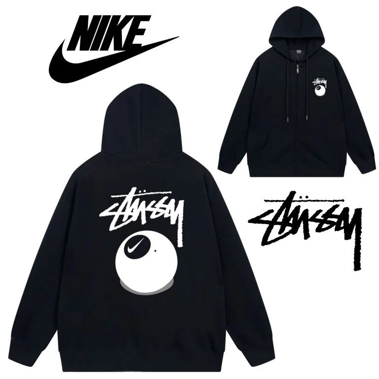 STUSSY X NIKE Co-branded casual zip-up hoodie（ユニセックス）