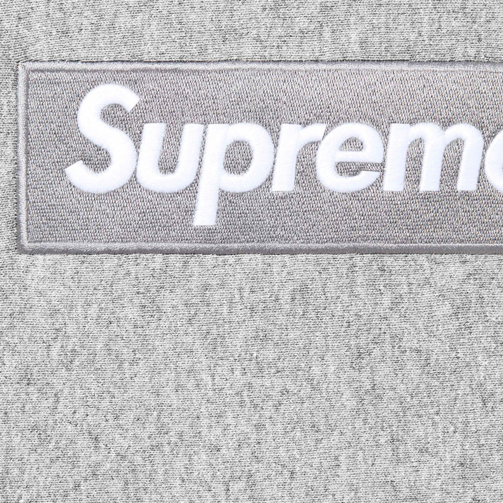 【Supreme】2024年新作 スクエアロゴ フード付きスウェットシャツ グレー