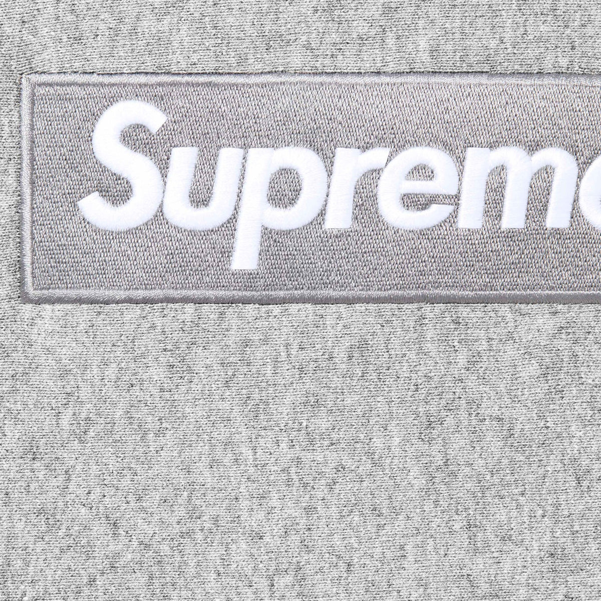 【Supreme】2024年新作 スクエアロゴ フード付きスウェットシャツ グレー