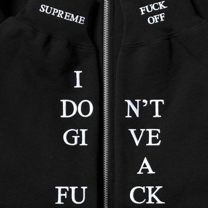 Supreme 25FW IDGAF' Zip Up Hooded Sweatshirt