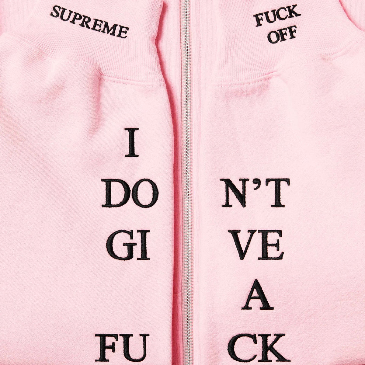 Supreme 25FW IDGAF' Zip Up Hooded Sweatshirt