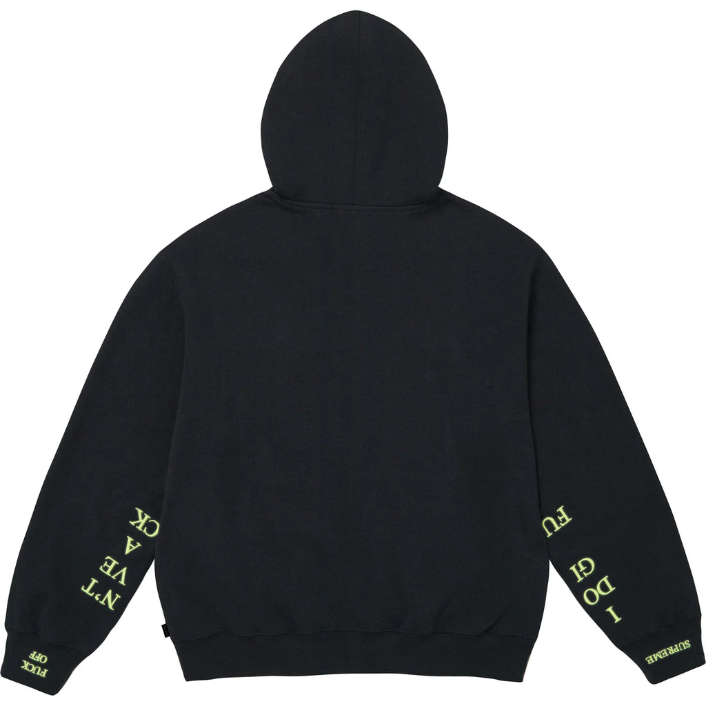 Supreme 25FW IDGAF' Zip Up Hooded Sweatshirt
