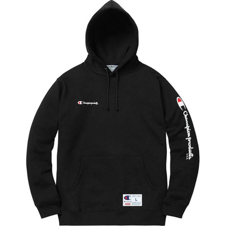 Supreme (シュプリーム) 16AW チャンピオンフード付きスエットシャツ ブラック