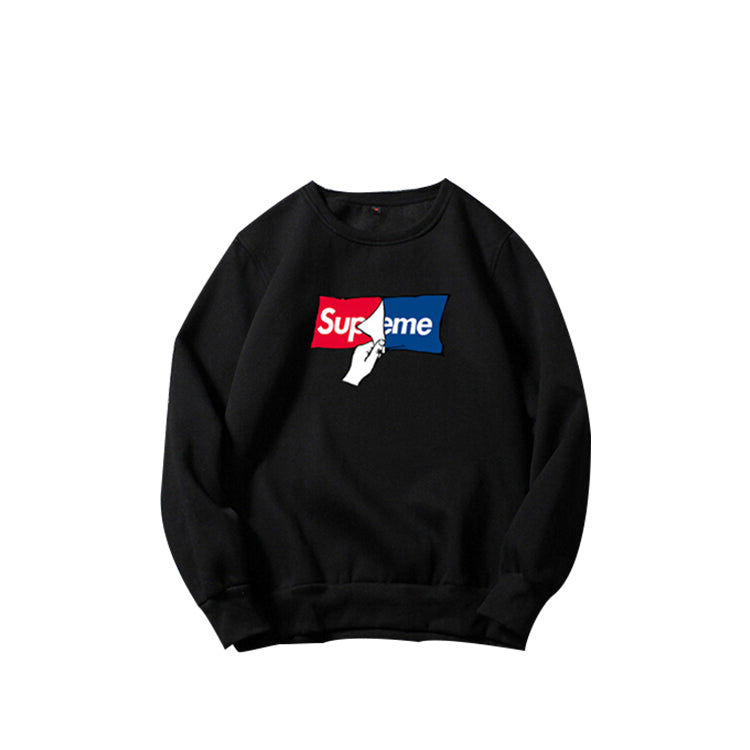 Supreme (シュプリーム)  Logo クルーネックパーカー ブラック