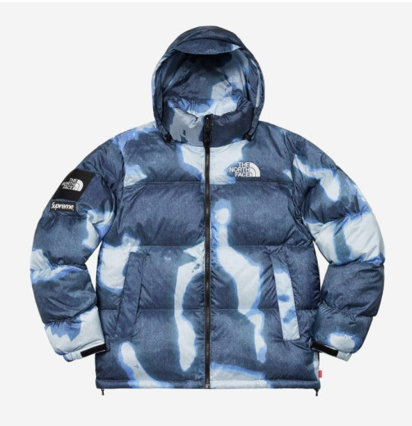 Supreme®/The North Face® Bleached Denim Print Nuptse Jacket