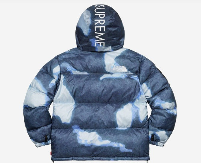 Supreme®/The North Face® Bleached Denim Print Nuptse Jacket