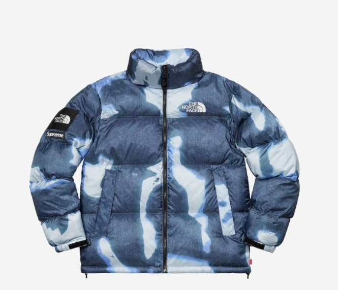 Supreme®/The North Face® Bleached Denim Print Nuptse Jacket