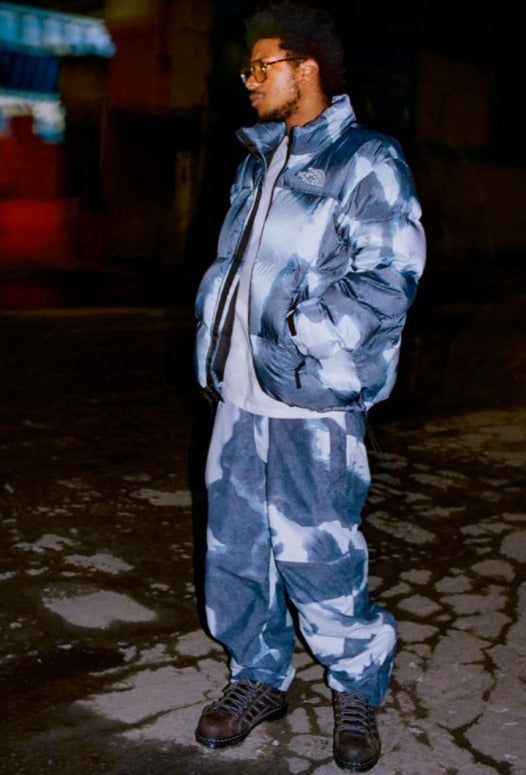 Supreme®/The North Face® Bleached Denim Print Nuptse Jacket