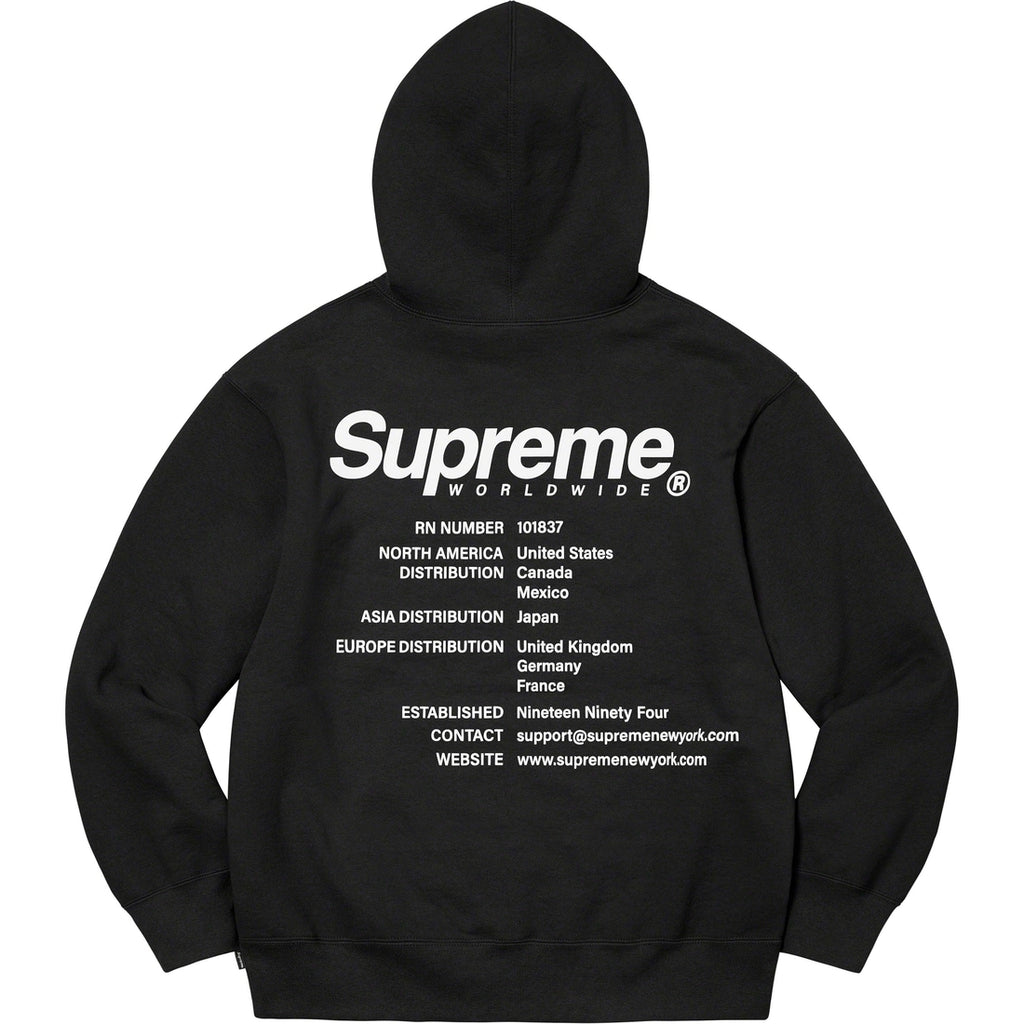 Supreme 23FW Worldwide Hooded Sweatshirt