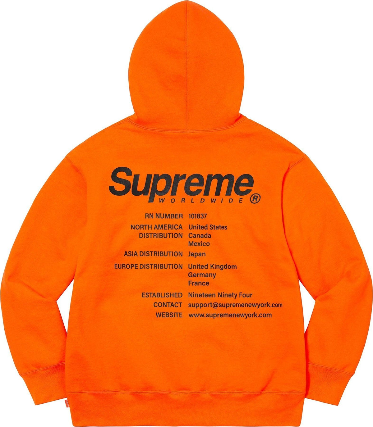 Supreme 23FW Worldwide Hooded Sweatshirt