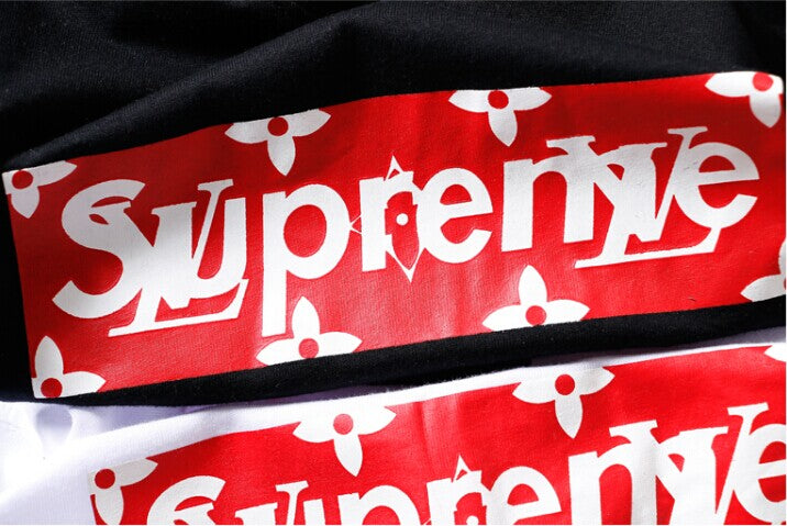 大人気ブランド supreme x Louis vuitton Tシャツ ブラック
